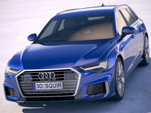 Audi A6 Avant S-line 2019 3D Model