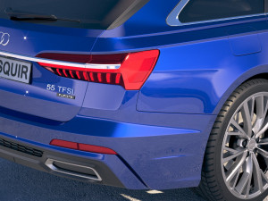 Audi A6 Avant S-line 2019 3D Model