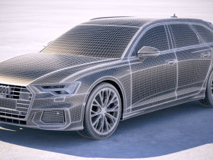 Audi A6 Avant S-line 2019 3D Model