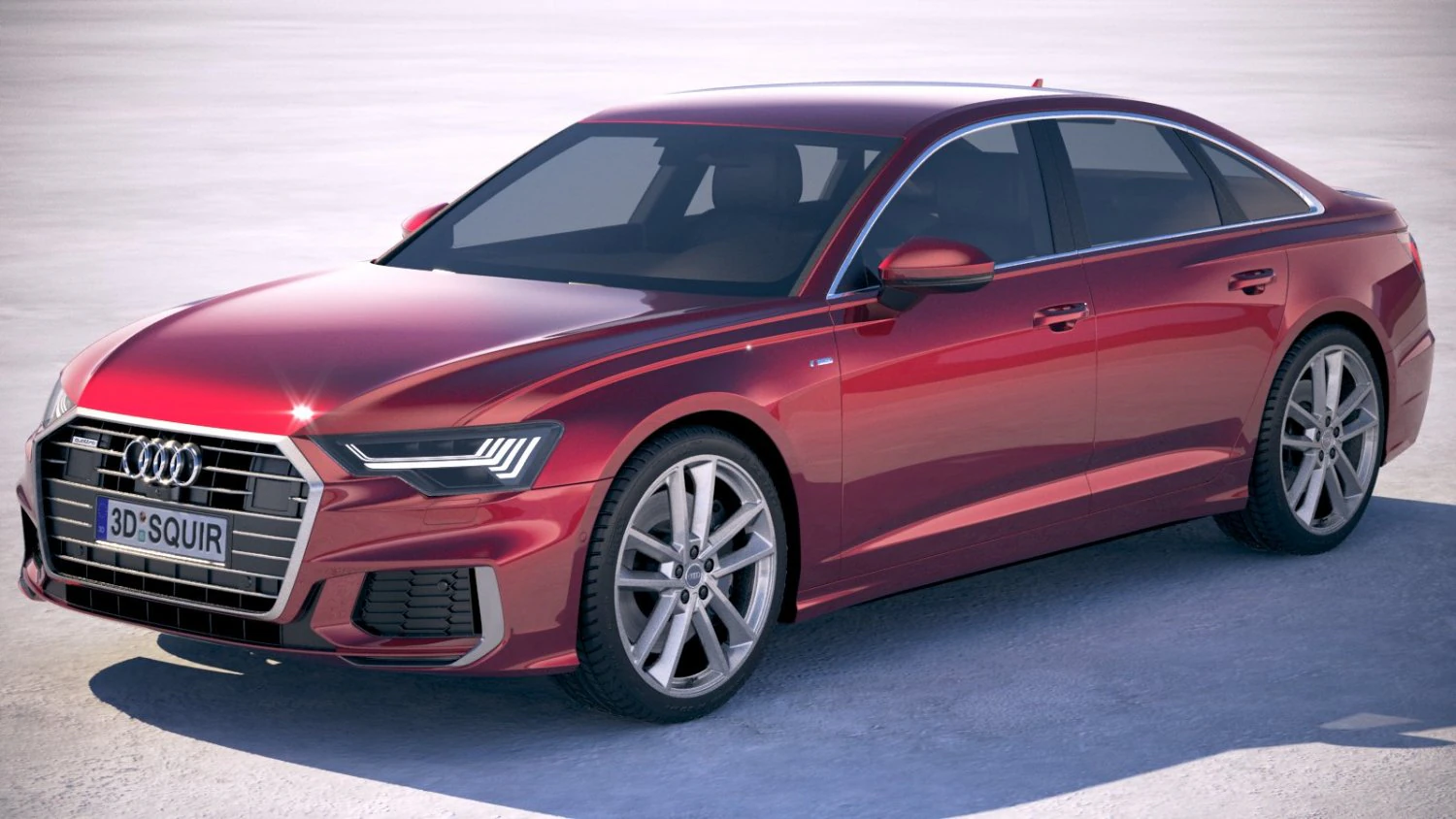 Audi A6 Sedan S-line 2019 3D Model .c4d .max .obj .3ds .fbx .stl .blend 