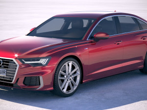 audi a6 sedan s-line 2019 3D Model