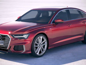 Audi A6 Sedan S-line 2019 3D Model