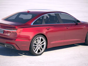 Audi A6 Sedan S-line 2019 3D Model