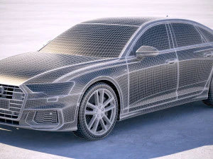 Audi A6 Sedan S-line 2019 3D Model