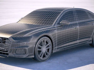 Audi A6 Sedan S-line 2019 3D Model