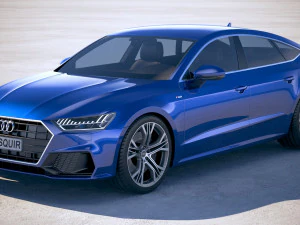Audi A7 S-line Sportback 2018 Model 3D