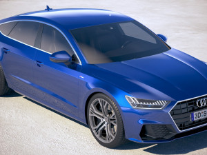 Audi A7 S-line Sportback 2018 3D Model