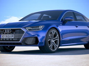Audi A7 S-line Sportback 2018 3D Model