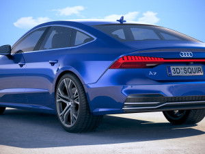 Audi A7 S-line Sportback 2018 3D Model