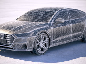 Audi A7 S-line Sportback 2018 3D Model