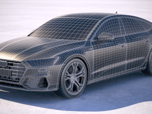 Audi A7 S-line Sportback 2018 3D Model