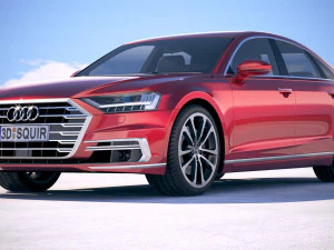 アウディ A8 2018 3Dモデル