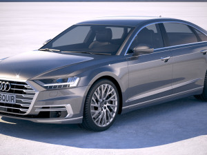 Audi A8L 2018 3D Model