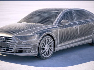 Audi A8L 2018 3D Model