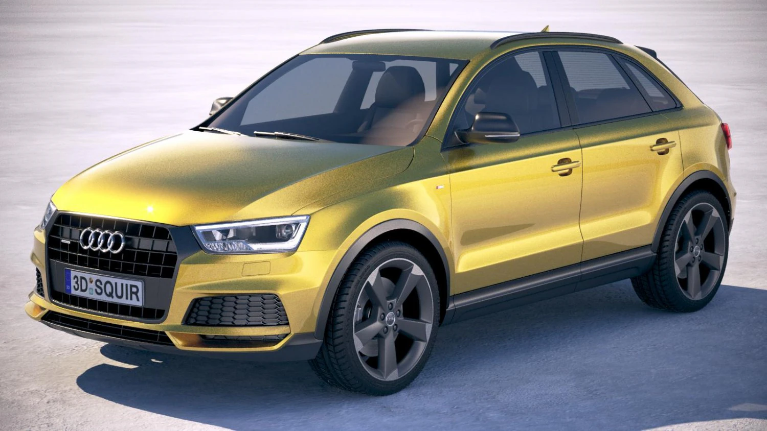 Audi Q3 2018 S-line 3D Model .c4d .max .obj .3ds .fbx .stl .blend 