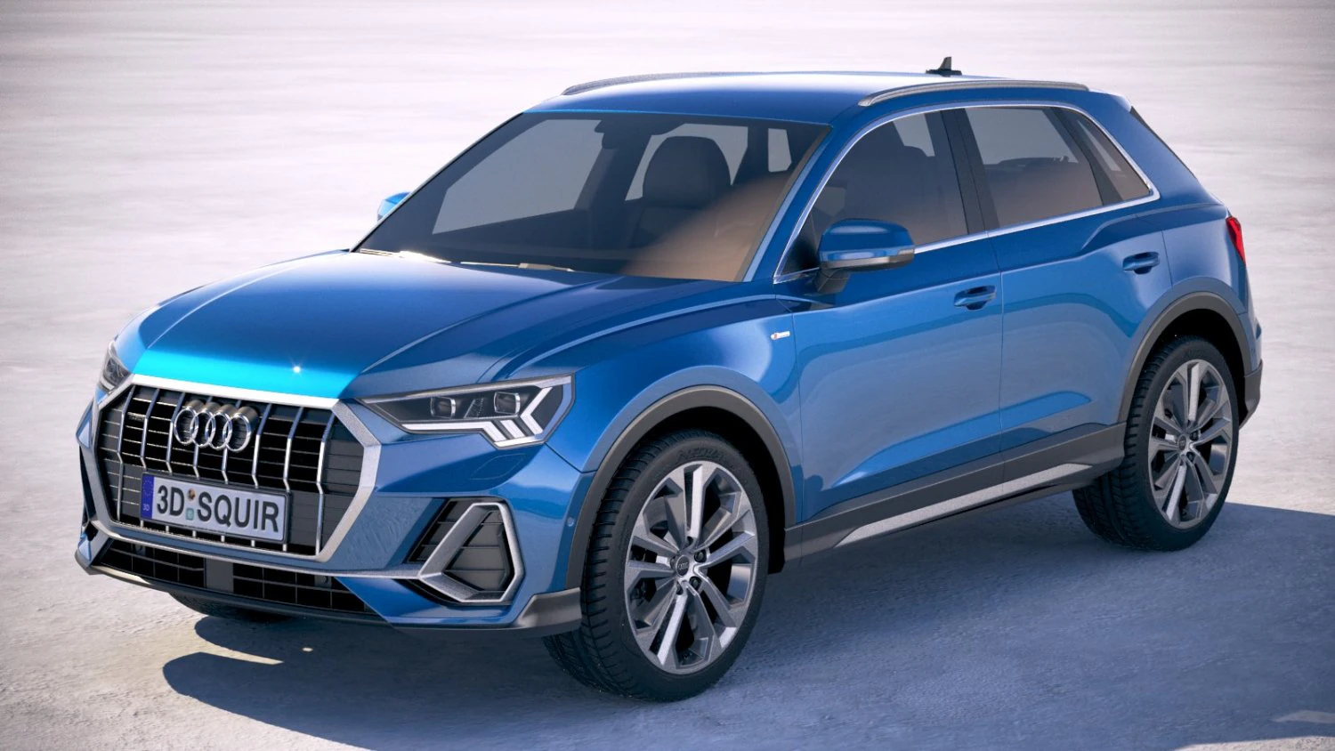 Audi Q3 S-line 2019 3D Model .c4d .max .obj .3ds .fbx .stl .blend