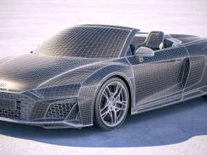 Audi R8 Spyder 2019 3D Model