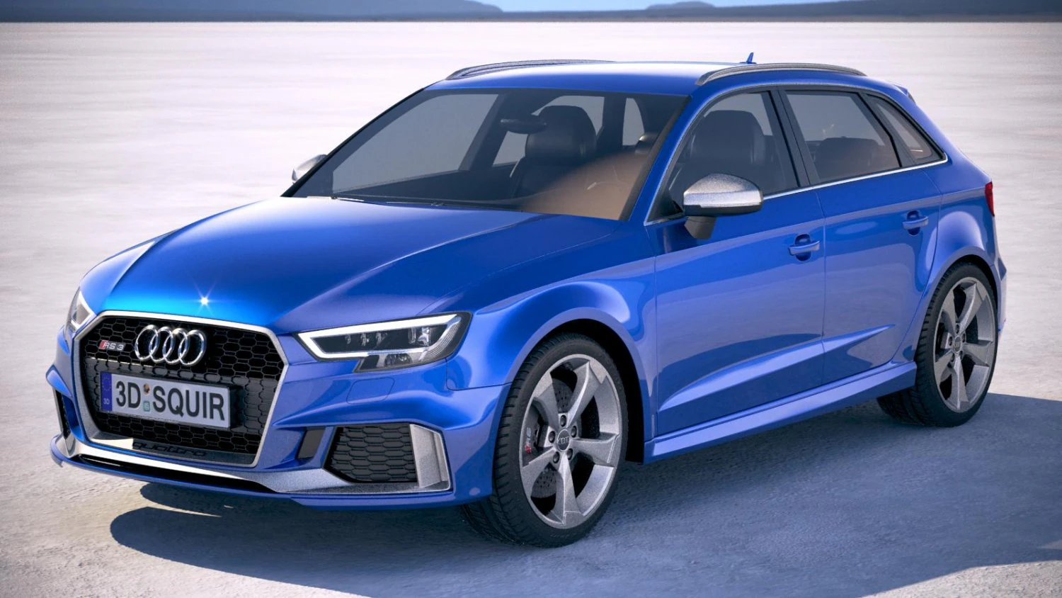 Audi RS3 Sportback 2018 3D Model .c4d .max .obj .3ds .fbx .stl .blend