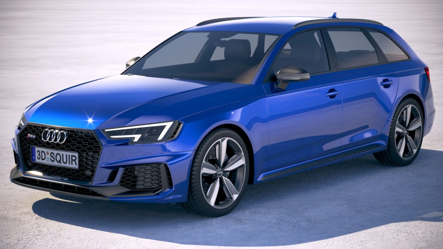 Audi RS4 Avant 2018 3D Model .c4d .max .obj .3ds .fbx .stl .blend 