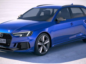Audi RS4 Avant 2018 3D Model
