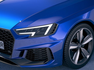 Audi RS4 Avant 2018 3D Model