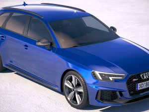 Audi RS4 Avant 2018 3D Model