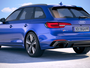 Audi RS4 Avant 2018 3D Model