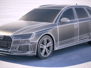 Audi RS4 Avant 2018 3D Model