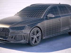 Audi RS4 Avant 2018 3D Model