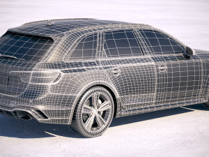 Audi RS4 Avant 2018 3D Model
