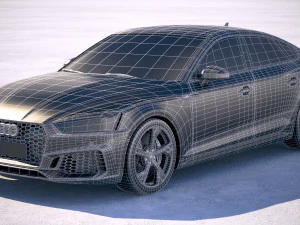 Audi RS5 Sportback 2018 3D Model