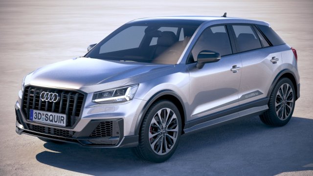 Audi SQ2 2019 3D Модель .c4d .max .obj .3ds .fbx .stl .blend