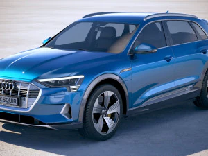 ऑडी ई-ट्रॉन 2020 रेगुलर मिरर 3D मॉडल