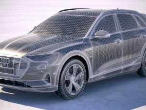 Audi E-tron 2020 Regular Mirror 3D Model