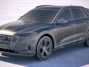Audi E-tron 2020 Regular Mirror 3D Model