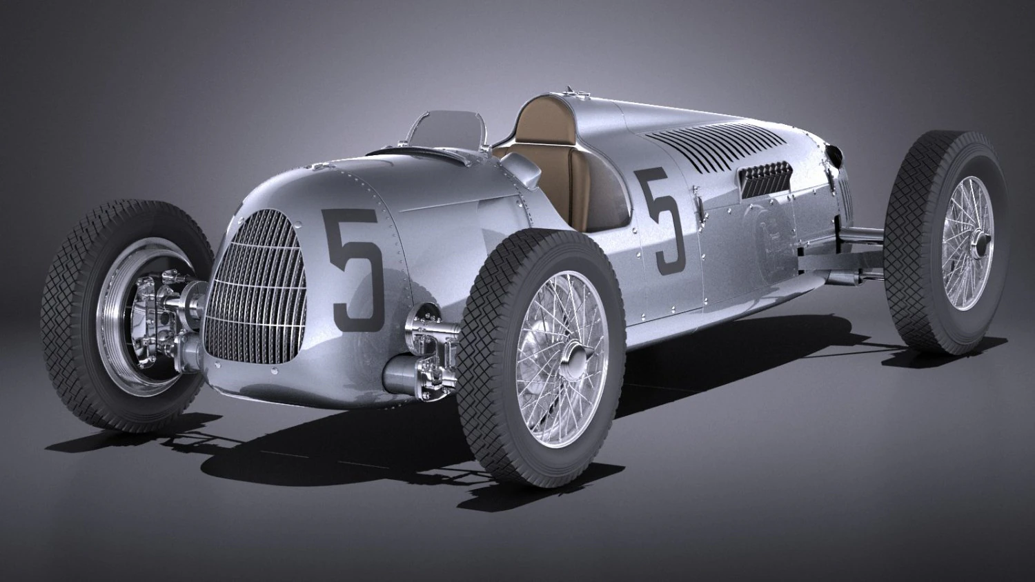 アウトウニオン タイプ C 1936 レースカー 3Dモデル .c4d .max .obj .3ds .fbx .stl .blend 