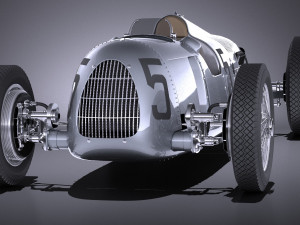 Auto Union Type C 1936 Race Car 3Dモデル