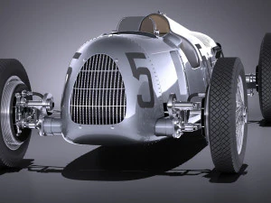 アウトウニオン タイプ C 1936 レースカー 3Dモデル