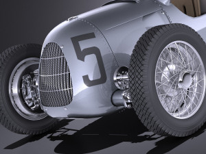Auto Union Type C 1936 Race Car 3Dモデル