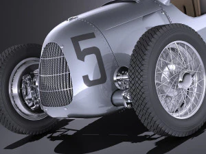 アウトウニオン タイプ C 1936 レースカー 3Dモデル