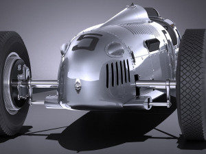 Auto Union Type C 1936 Race Car 3Dモデル