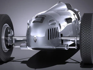 アウトウニオン タイプ C 1936 レースカー 3Dモデル