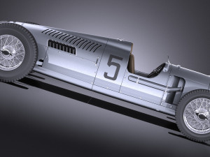 Auto Union Type C 1936 Race Car 3Dモデル