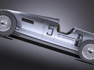 アウトウニオン タイプ C 1936 レースカー 3Dモデル