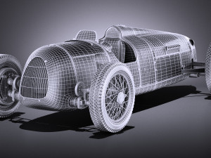 Auto Union Type C 1936 Race Car 3Dモデル