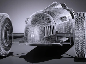 アウトウニオン タイプ C 1936 レースカー 3Dモデル