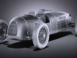 Auto Union Type C 1936 Race Car 3Dモデル