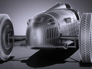 アウトウニオン タイプ C 1936 レースカー 3Dモデル