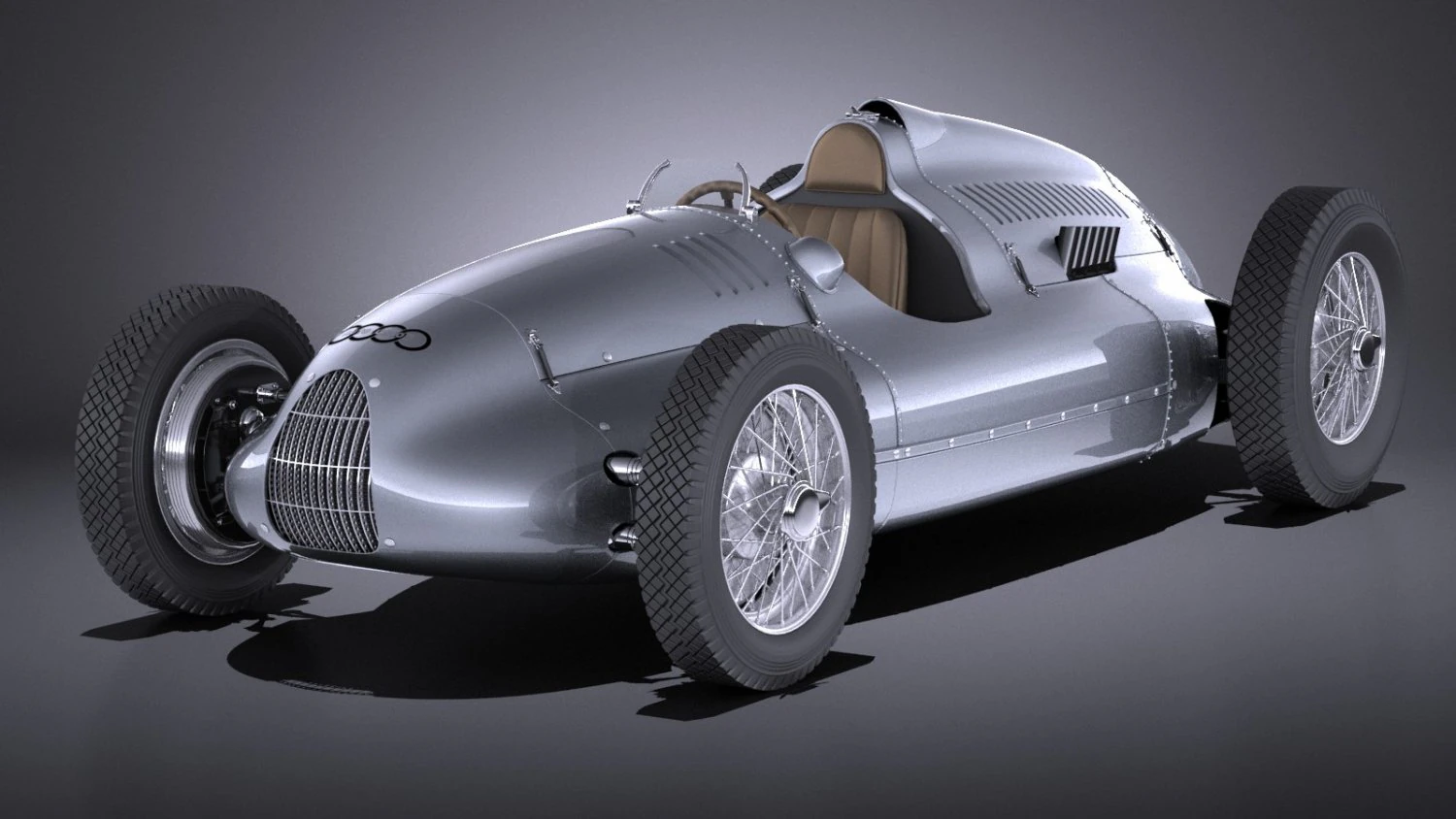 Auto Union Type D 1938 Raceauto 3D Model .c4d .max .obj .3ds .fbx .stl .blend 