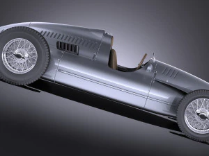 Auto Union Type D 1938 Raceauto 3D Model